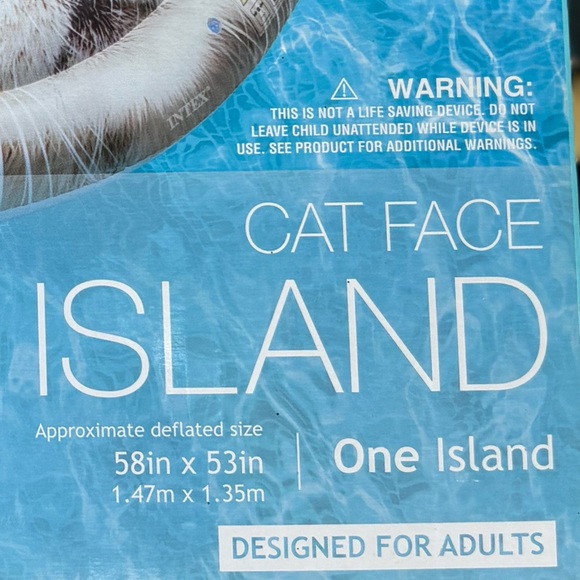 NEW Intex Cat Face Island Pool Float X Large Pool Float by Intex - Picture 4 of 7